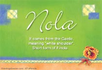 Meaning of the name Nola