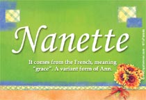 Meaning of the name Nanette