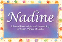 Meaning of the name Nadine