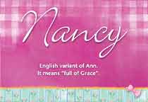 Meaning of the name Nancy