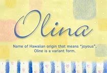 Meaning of the name Olina