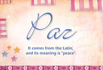 Meaning of the name Paz