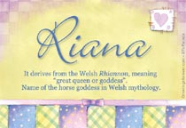 Meaning of the name Riana