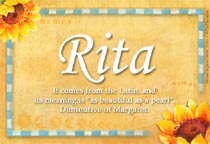 Meaning of the name Rita
