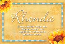 Meaning of the name Rhonda