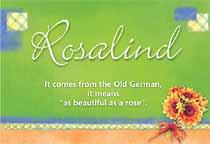 Meaning of the name Rosalind