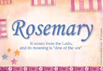 Meaning of the name Rosemary