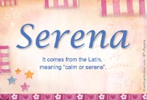 👪 → Qual o significado do nome Serena?