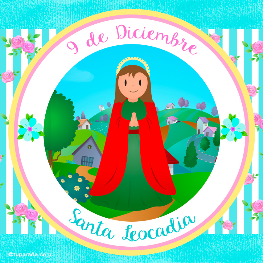 Tarjeta - Día de Santa Leocadia, 9 de diciembre