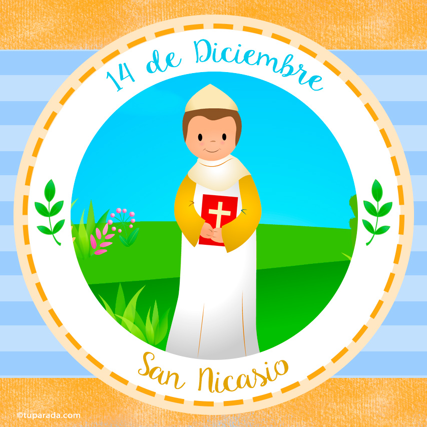 Tarjeta - Día de San Nicasio, 14 de diciembre