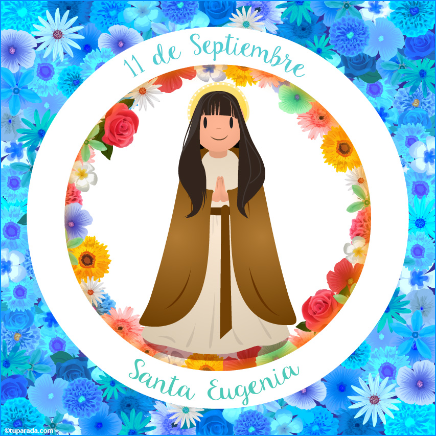 Tarjeta - Día de Santa Eugenia, 11 de septiembre