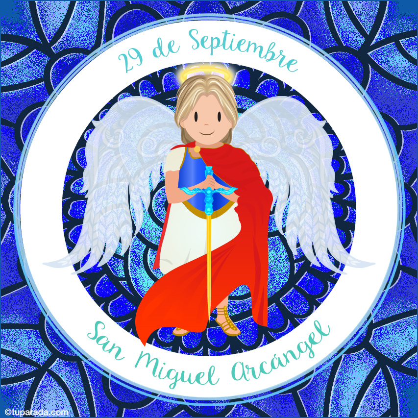 Tarjeta - Día de San Miguel Arcángel, 29 de septiembre