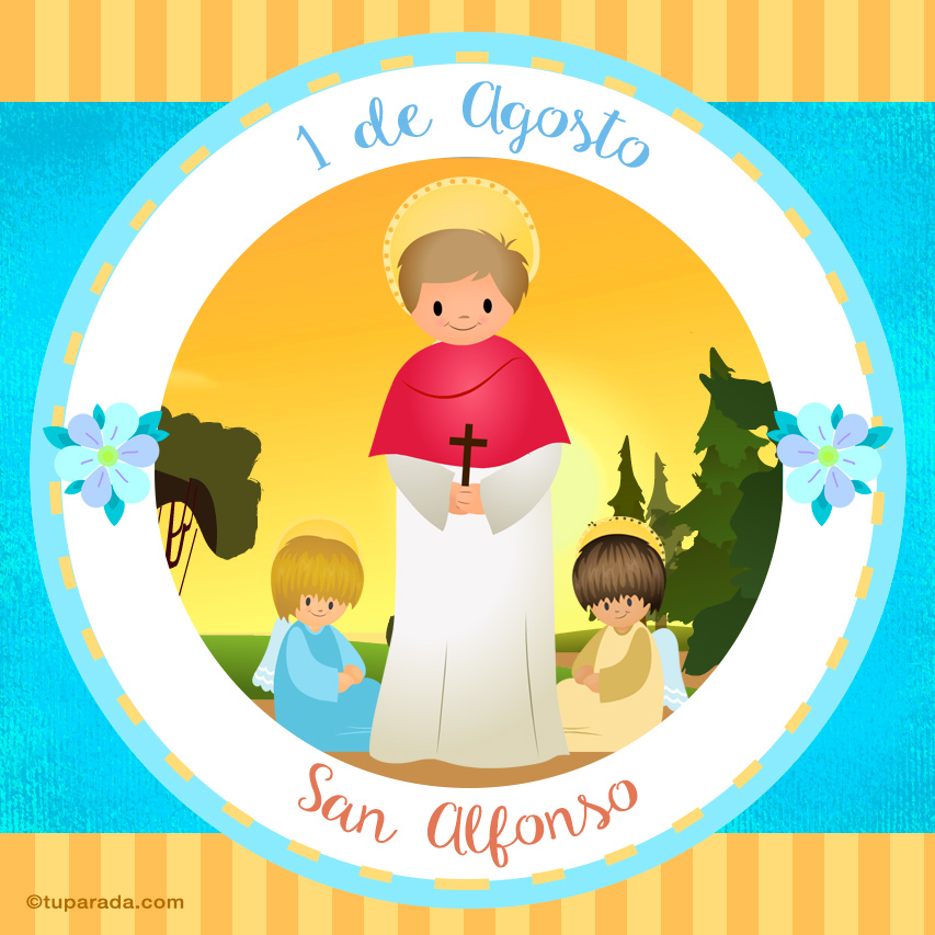 Tarjeta - Día de San Alfonso, 1 de agosto