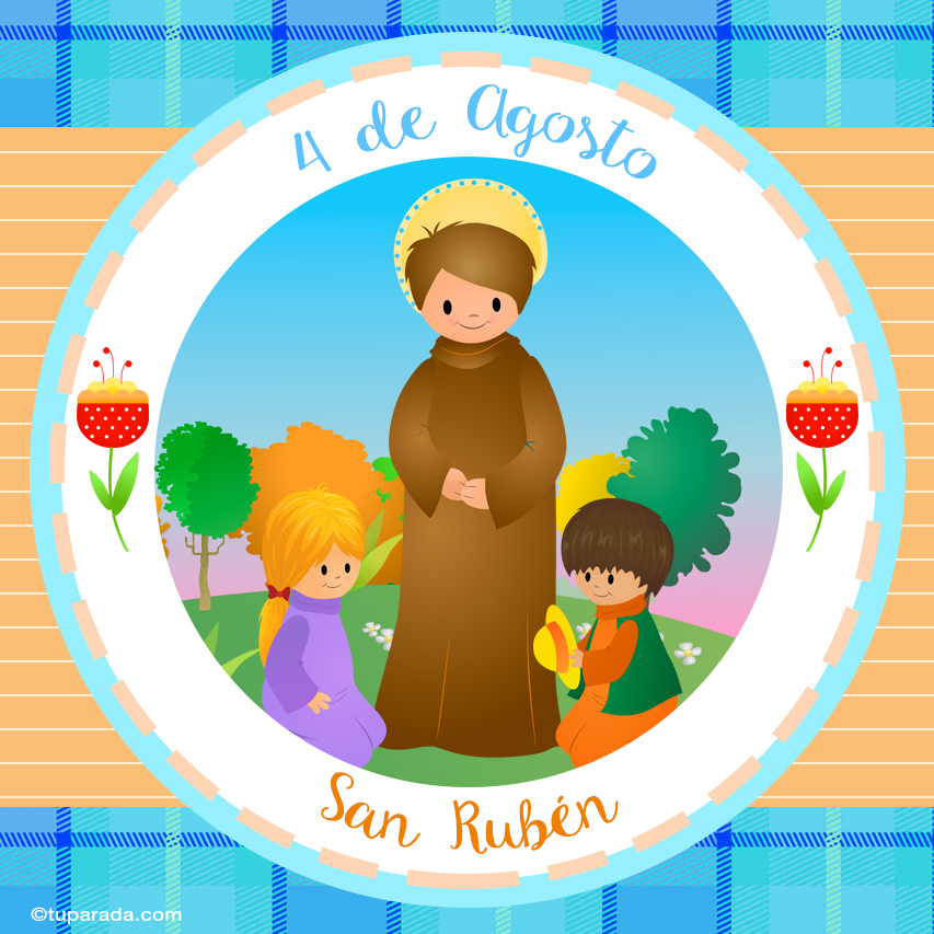 Tarjeta - Día de San Rubén, 4 de agosto