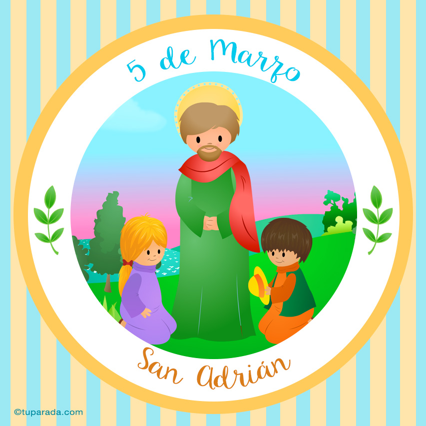 Tarjeta - Día de San Adrián, 5 de marzo