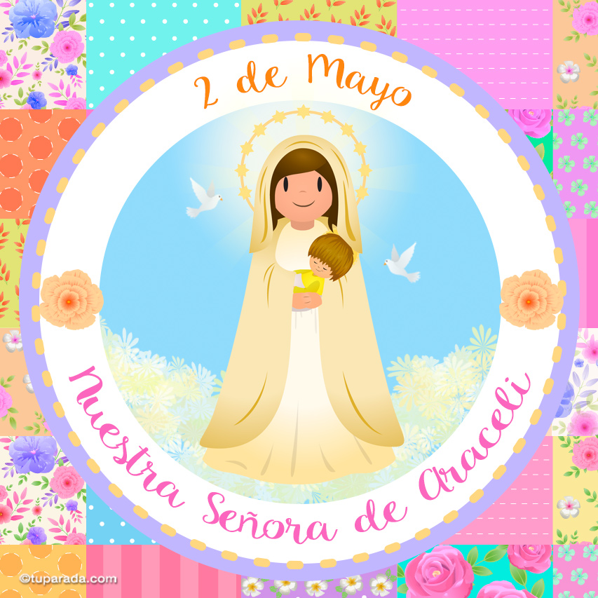 Tarjeta - Día de Nuestra Señora de Araceli, 2 de mayo