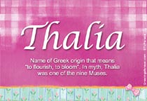 Meaning of the name Thalia