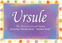 Meaning of the name Ursule