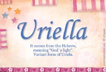 Meaning of the name Uriella