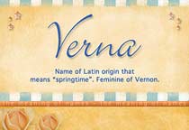 Meaning of the name Verna