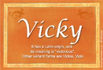 Meaning of the name Vicky