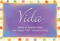 Meaning of the name Vida