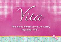 Meaning of the name Vita