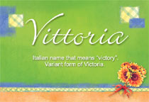 Meaning of the name Vittoria