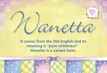 Meaning of the name Wanetta