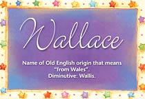 Meaning of the name Wallace