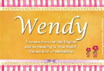 Meaning of the name Wendy
