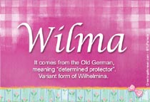 Meaning of the name Wilma