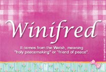 Meaning of the name Winifred