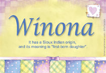 Meaning of the name Winona