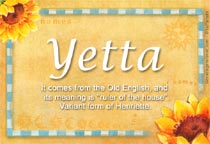 Meaning of the name Yetta