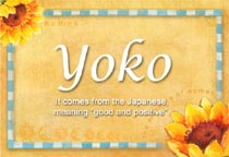 Meaning of the name Yoko