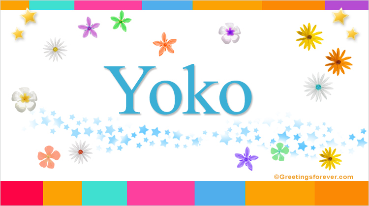 Nombre Yoko, Imagen Significado de Yoko