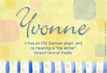 Meaning of the name Yvonne