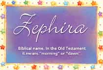 Meaning of the name Zephira