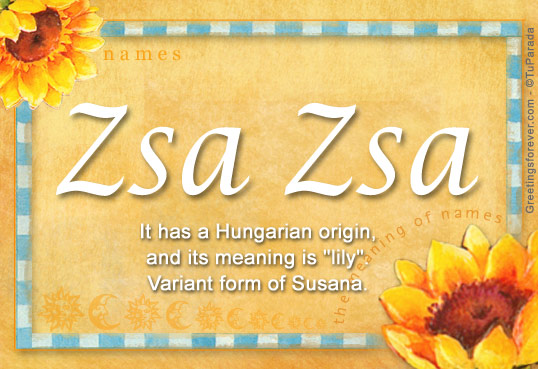 Ecard - Zsa Zsa