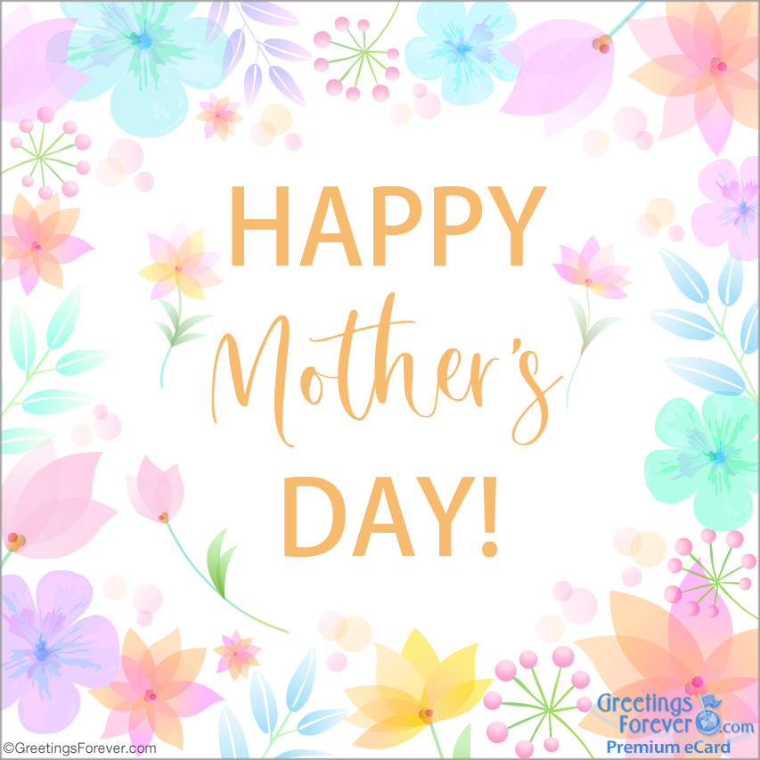 Mother's Day ecard with flowers