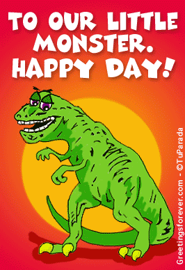 Ecard - Happy day to our little monster