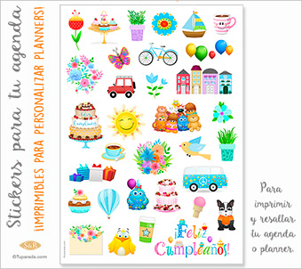 Stickers para agendas y planners