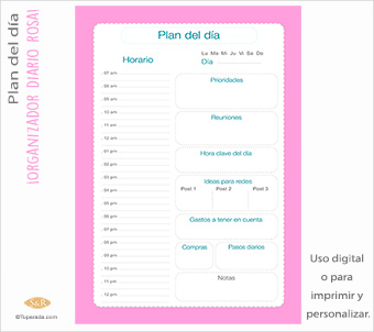 Plan del día rosa