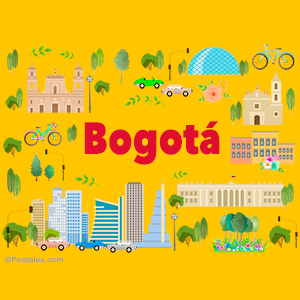 Tarjeta - Postal de la Ciudad de Bogotá