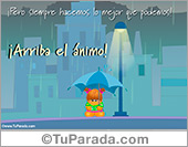 Tarjeta para levantar el ánimo