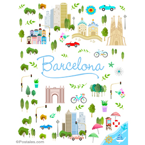 Barcelona, imagen con sitios más conocidos