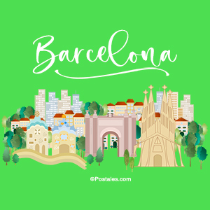 Barcelona, con diseño de lugares principales