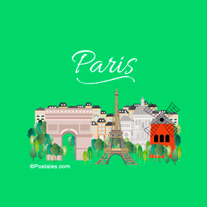 Diseño de París con lugares significativos