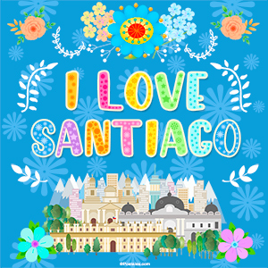 Tarjeta - I love Santiago